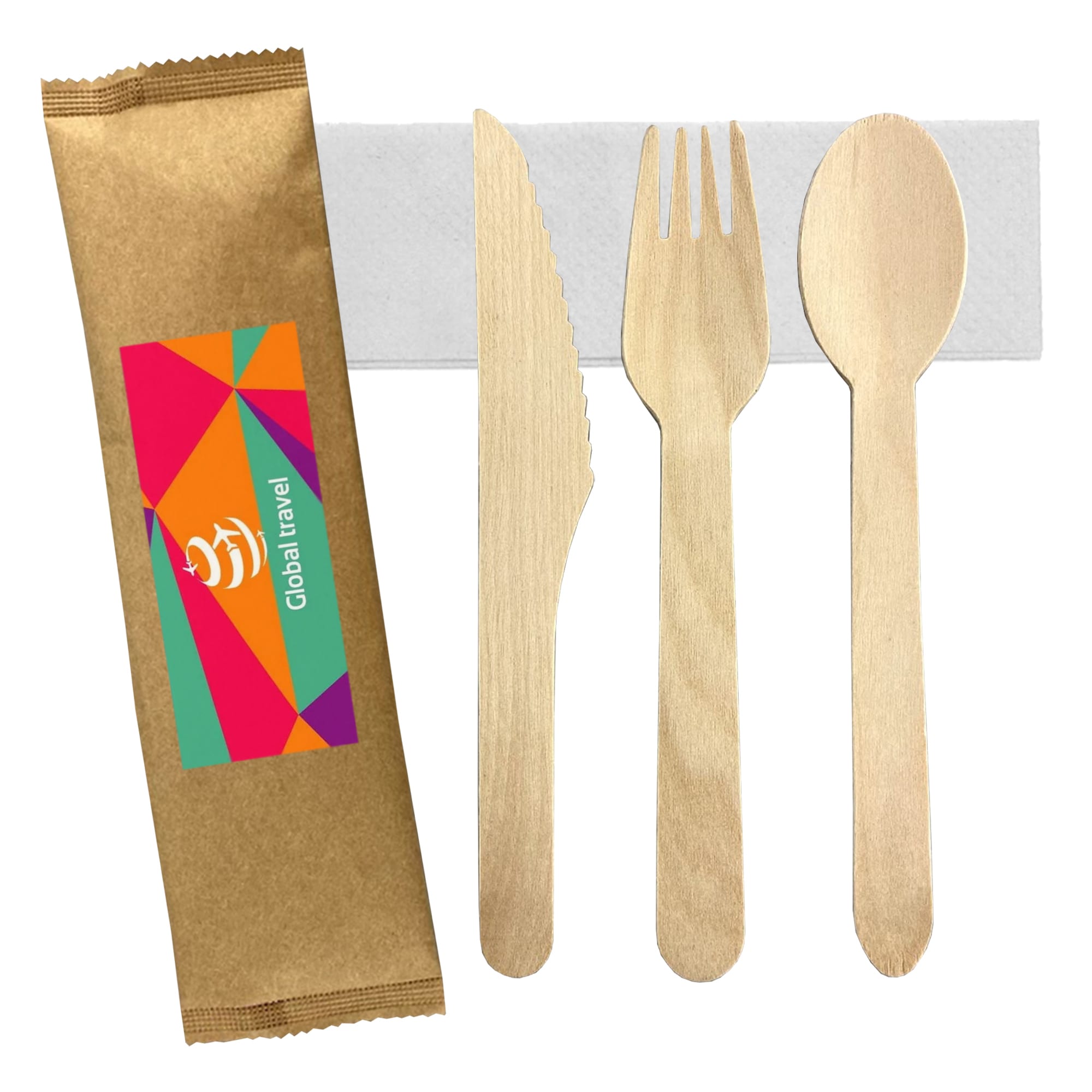 4pcs Wooden Cutlery Set - image 1