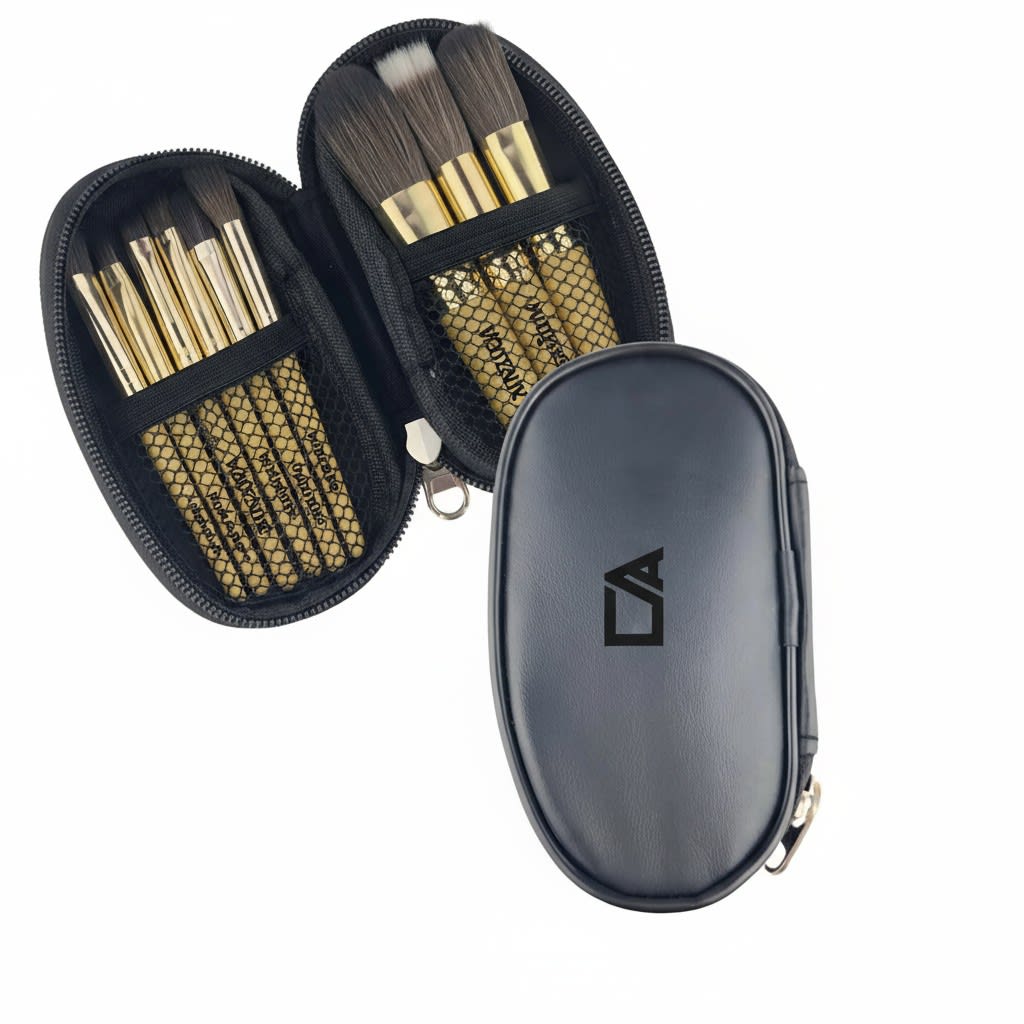 Alternative view of 9 Brushes in a Case