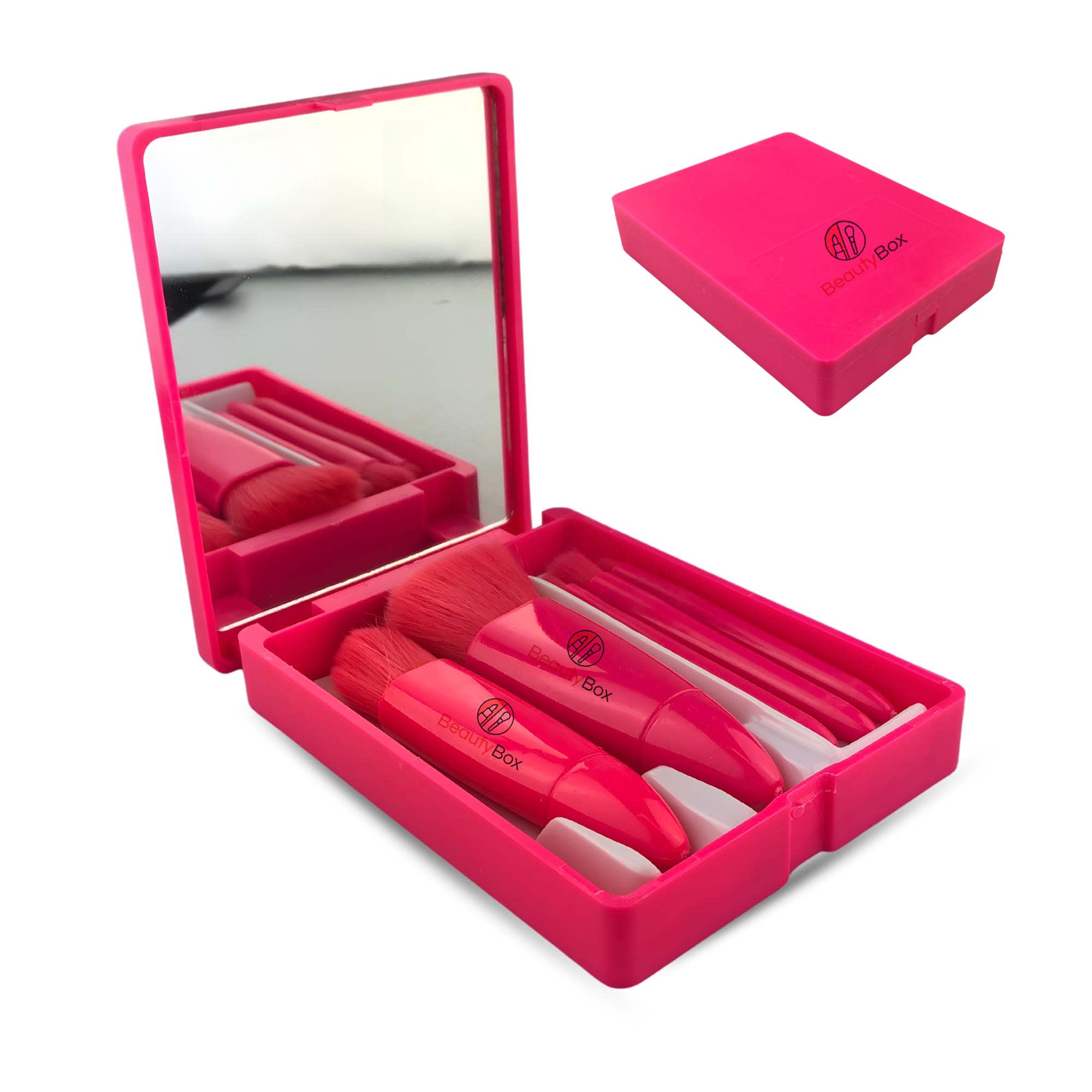 Alternative view of 5 Brushes with a Plastic Mirror Box