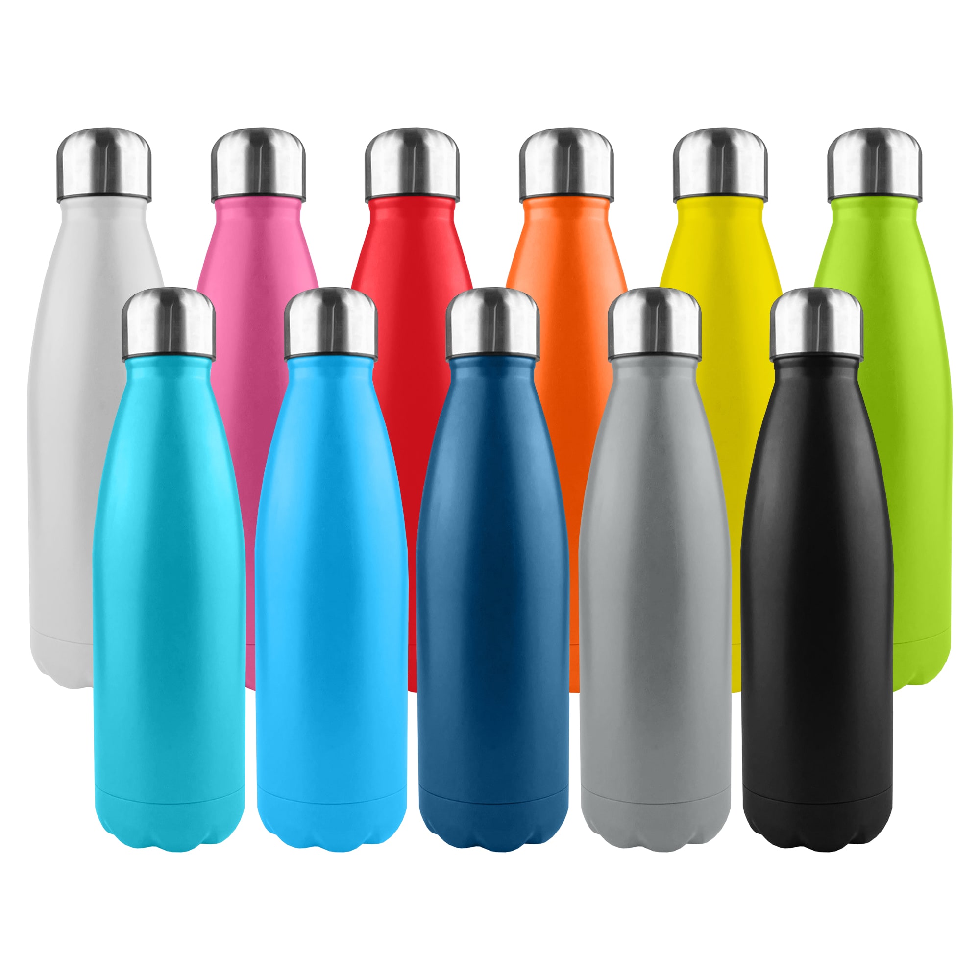 Alternative view of Komo Shiny Stainless Steel Drink Bottle Single Wall