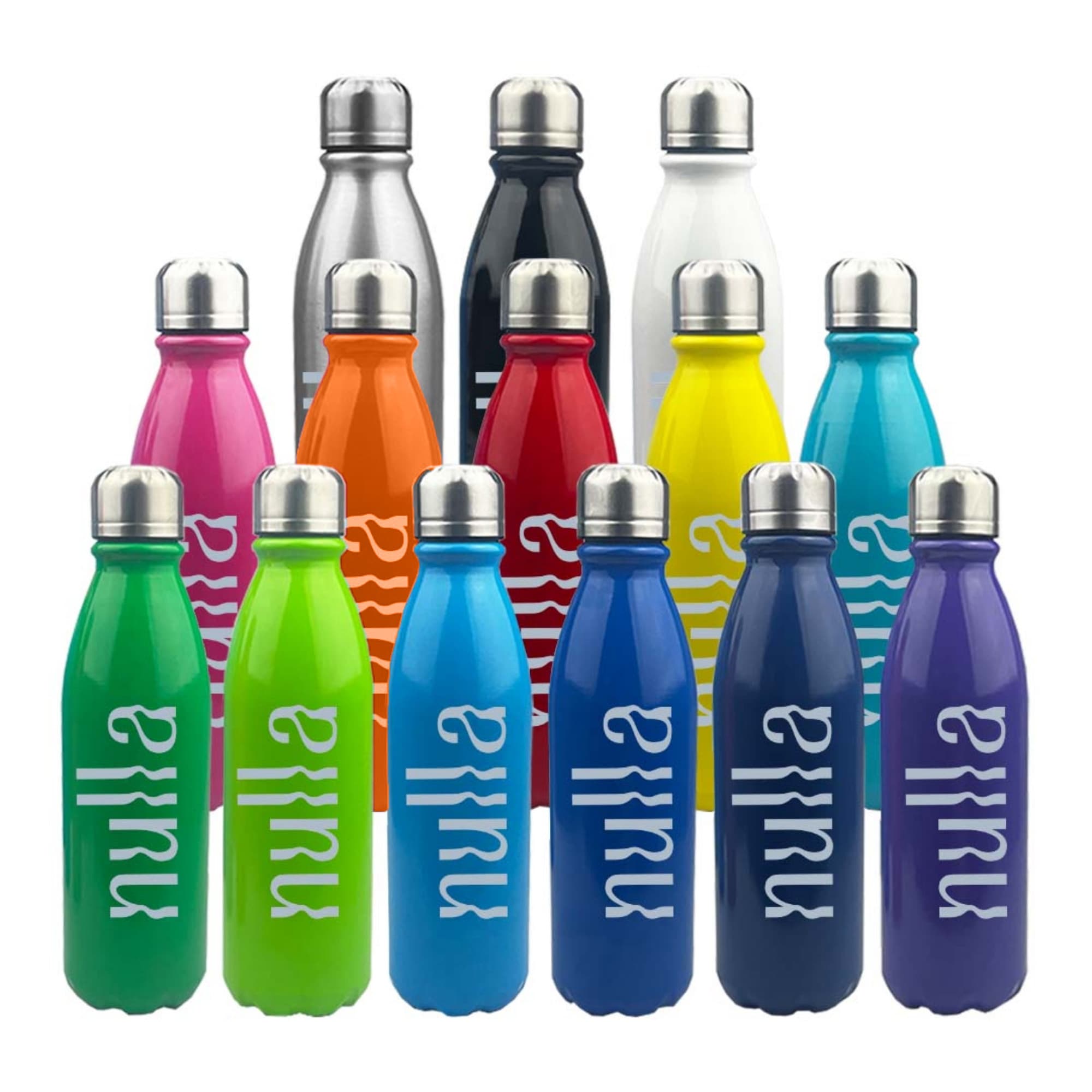 Komo Shiny Aluminium Drink Bottle Single Wall