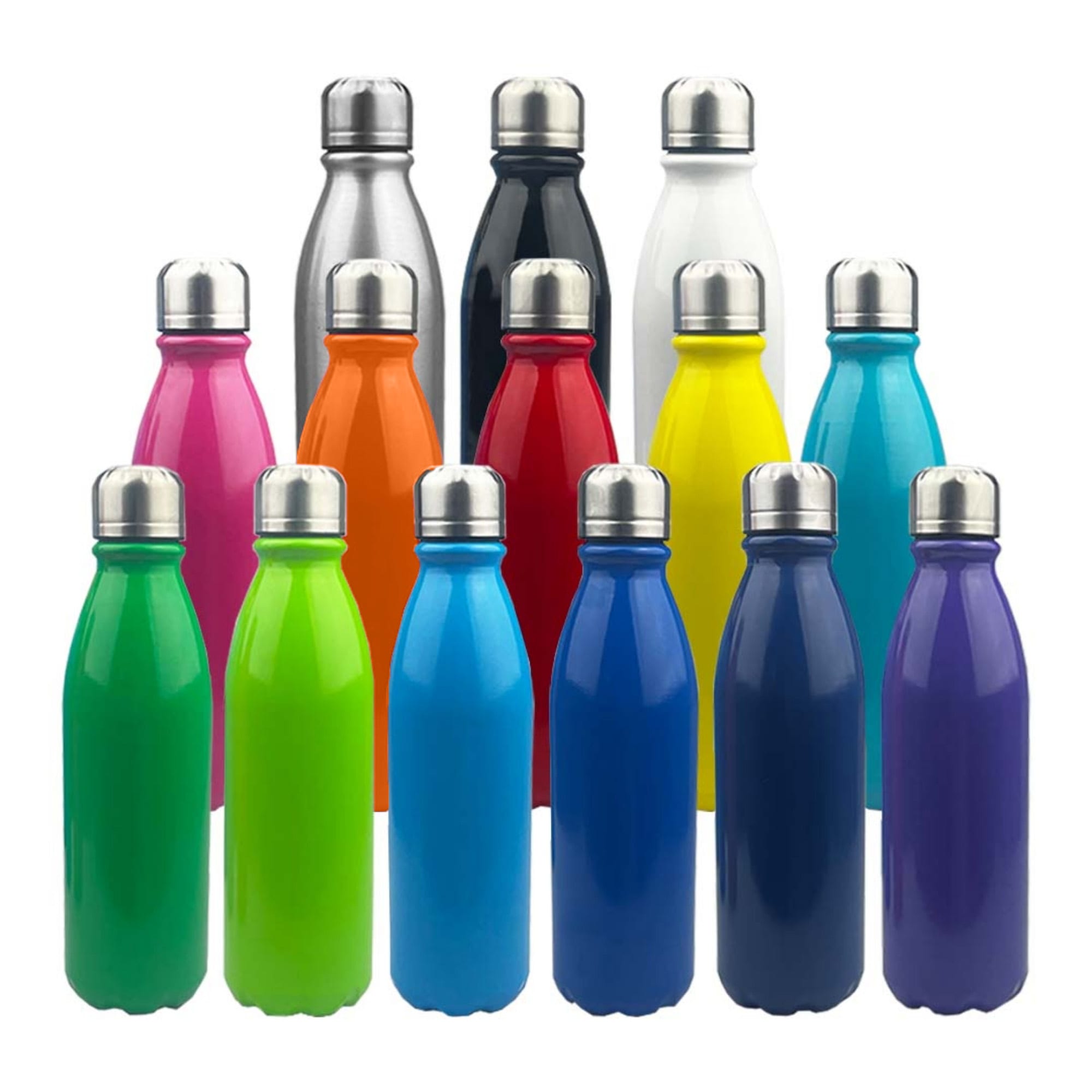 Komo Shiny Aluminium Drink Bottle Single Wall