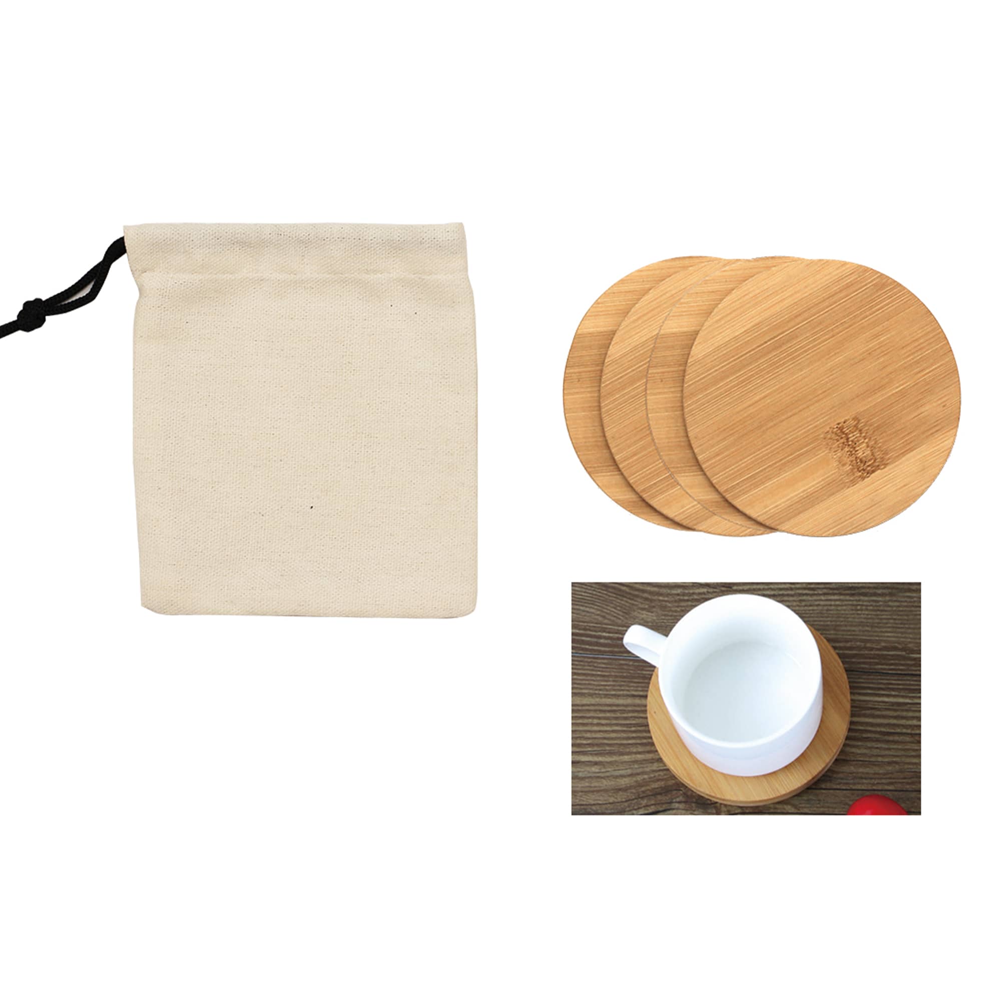 Bamboo Coaster 4PCS