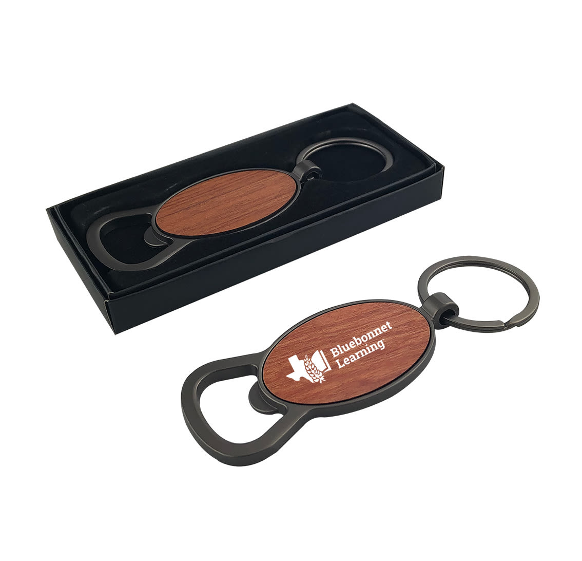 Alternative view of Autumn Wood Bottle Opener – Round