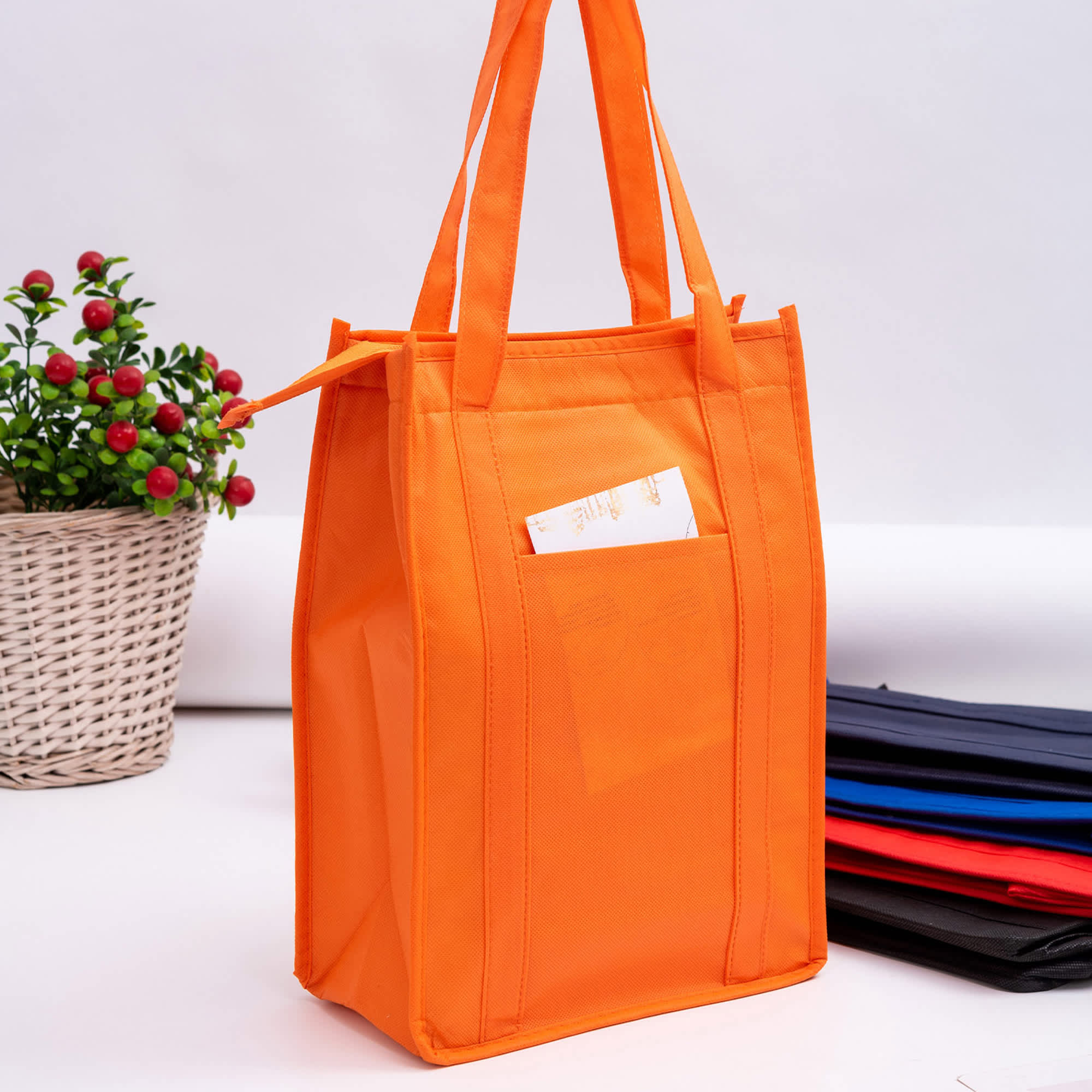 Non Woven Cooler Bag with Top Zip Closure - image 1