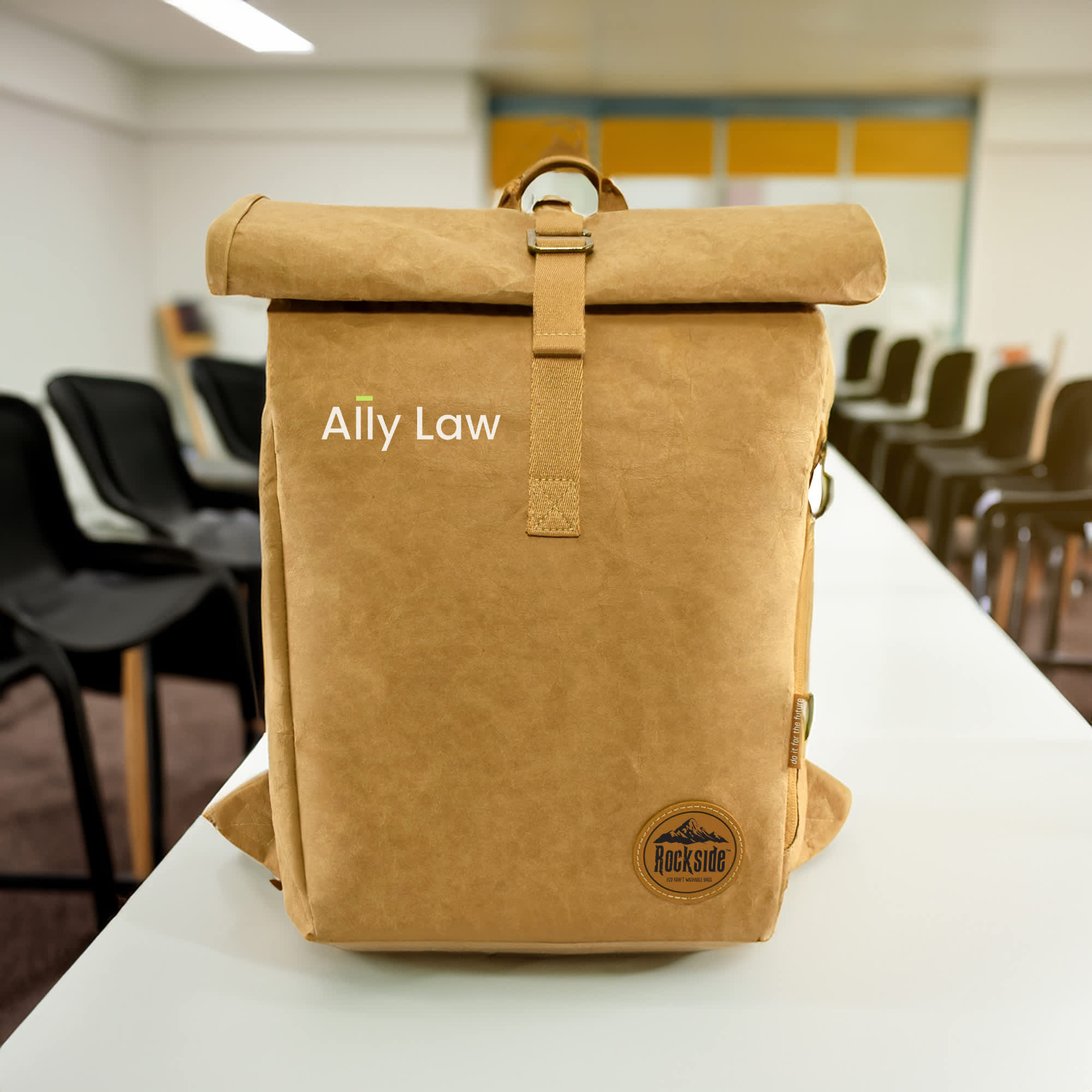 Green Leaf Kraft Paper Laptop Backpack