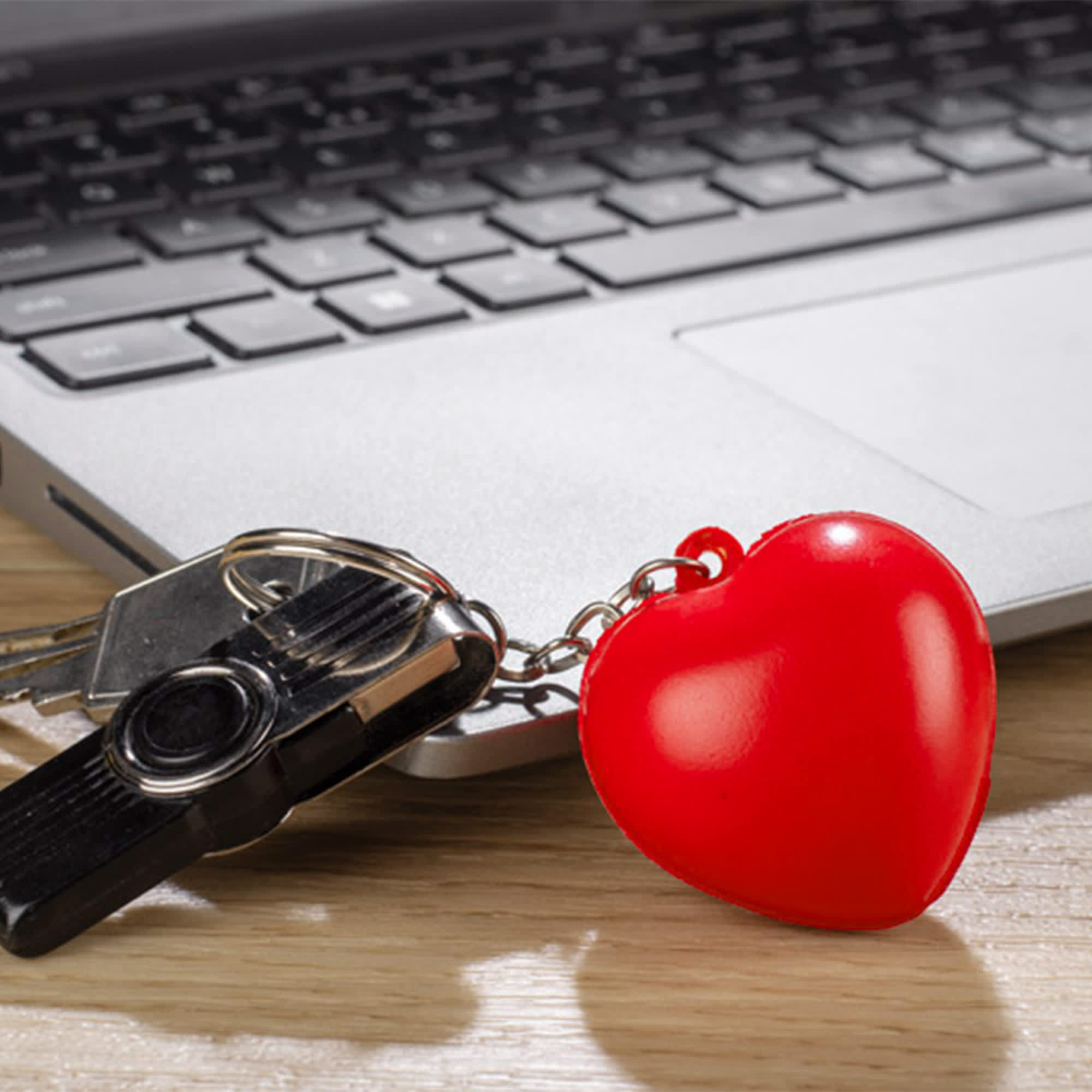Stress Heart Key Ring - image 1