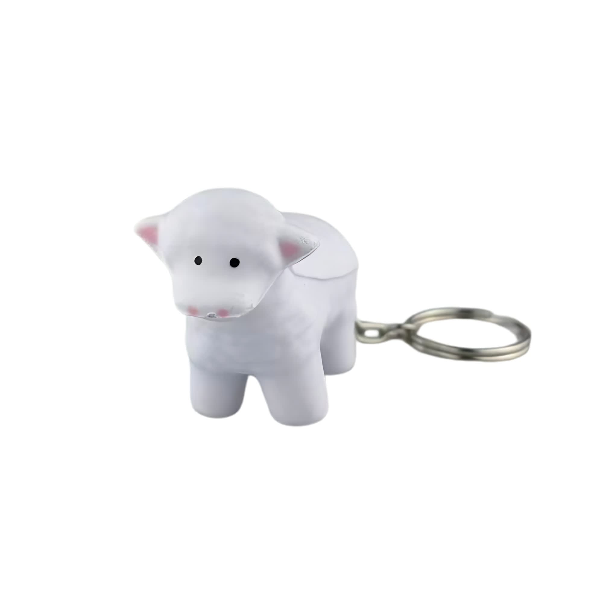Alternative view of Stress Sheep Key Ring