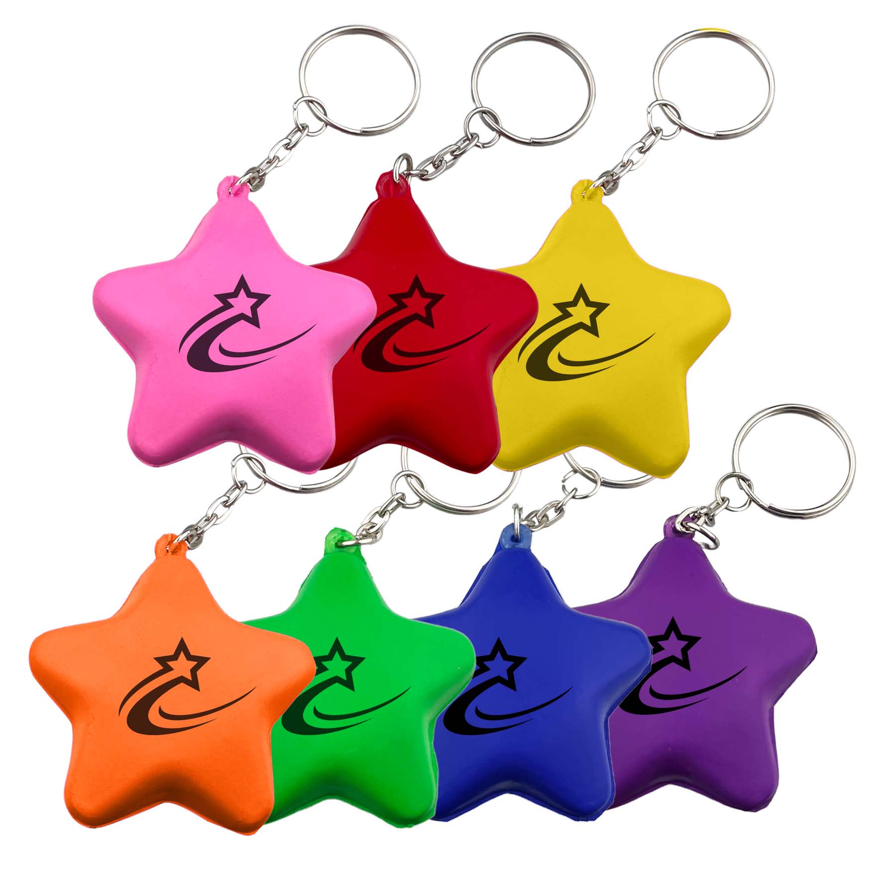 Alternative view of Stress Star Key Ring