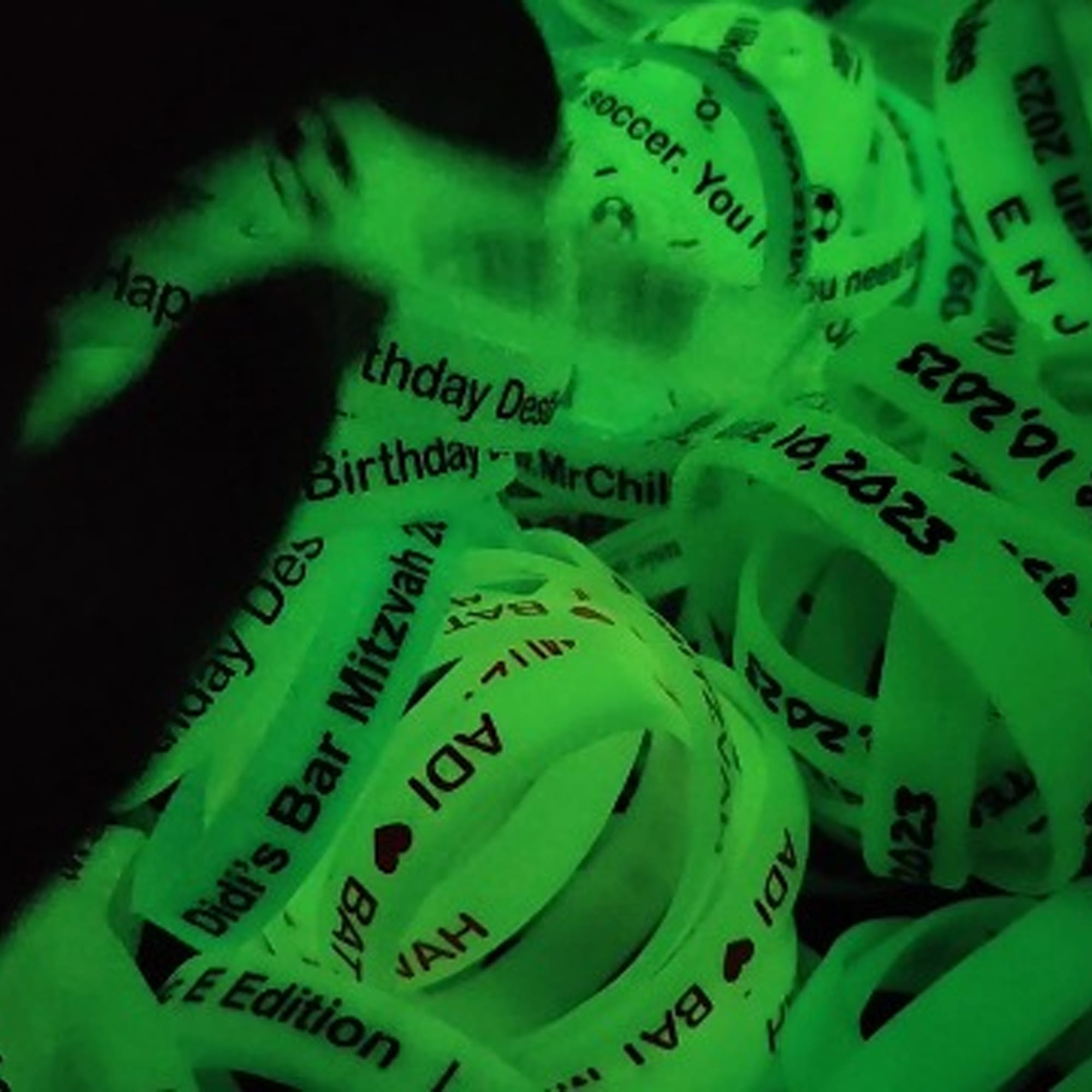 Neon Glow Silicone Wrist Band - image 1