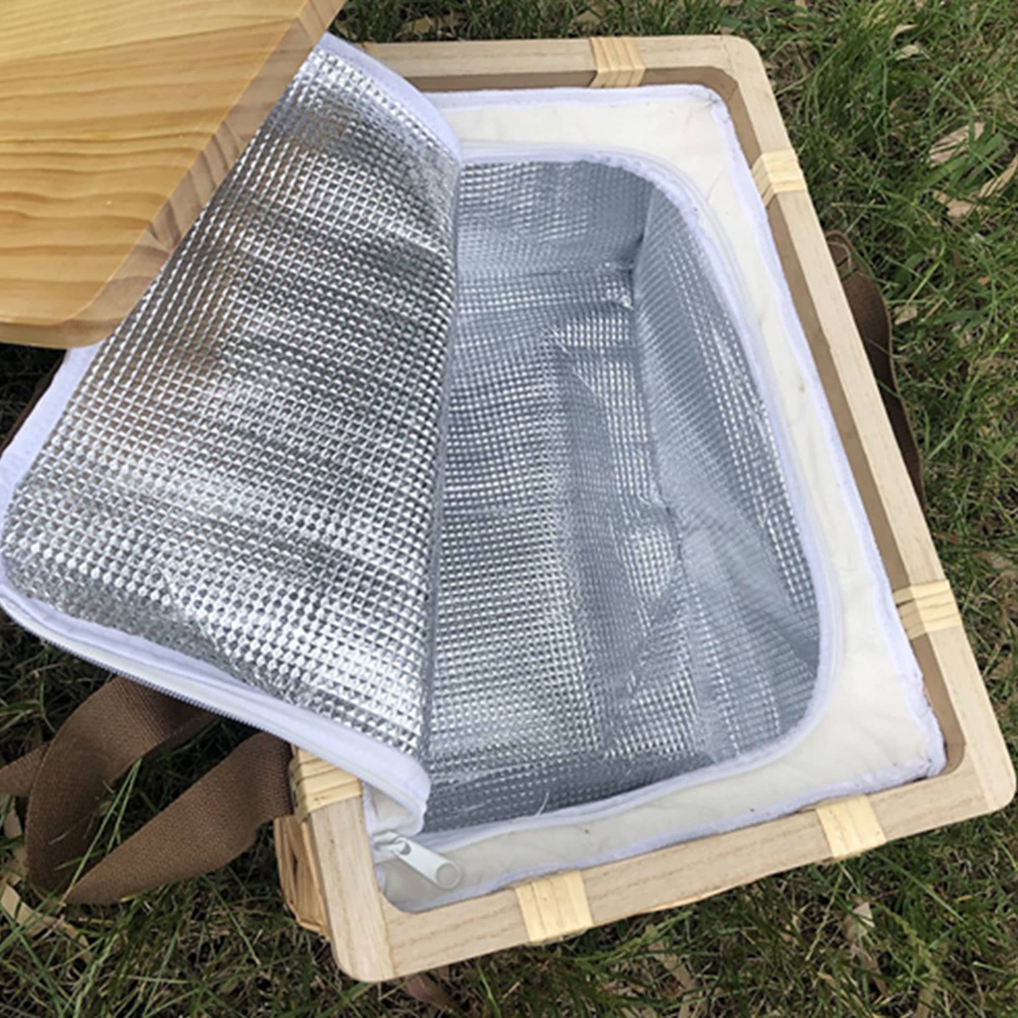 Gold Coast Wicker Picnic Cooler Basket Square - WCB002 Image