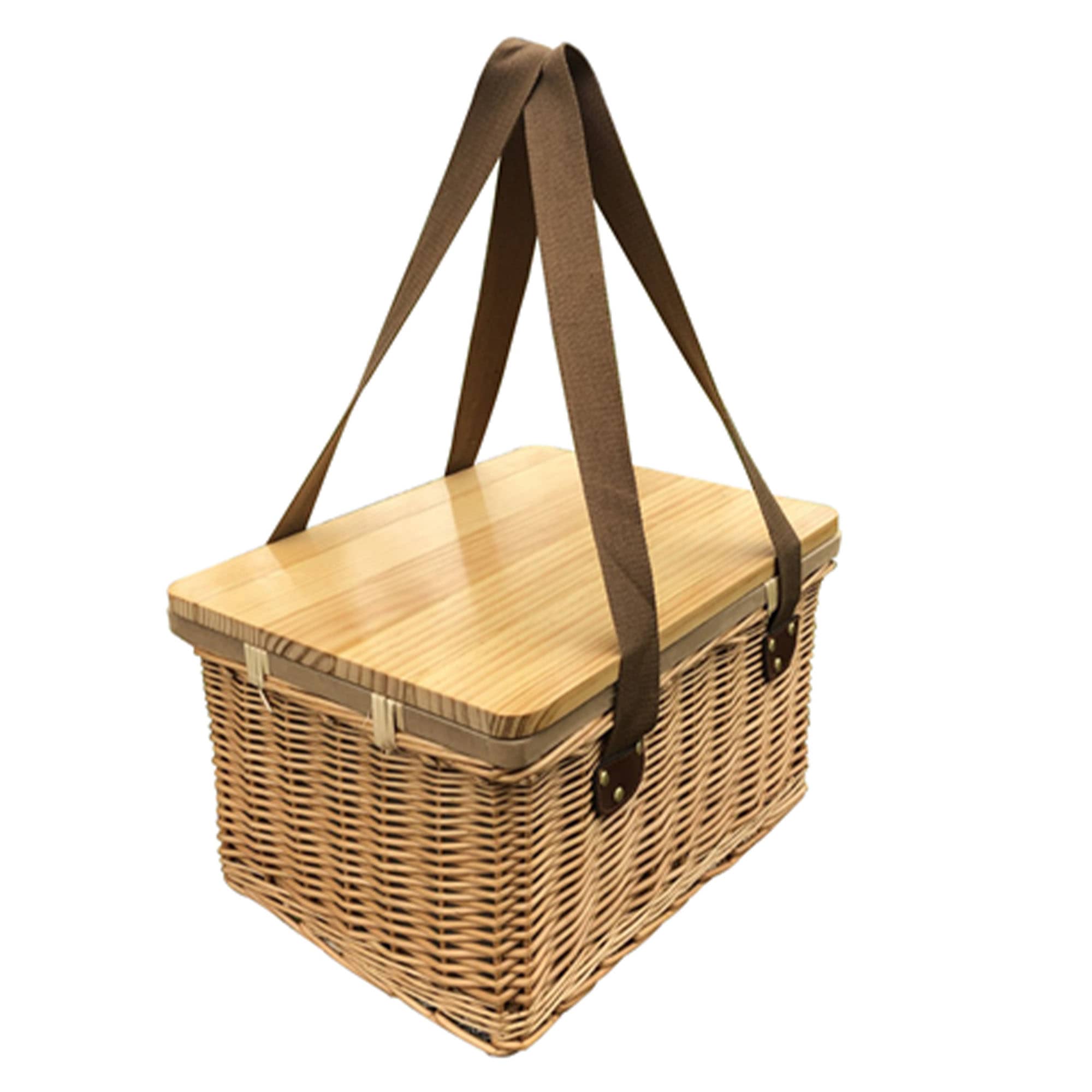Gold Coast Wicker Picnic Cooler Basket Square - WCB002 Image