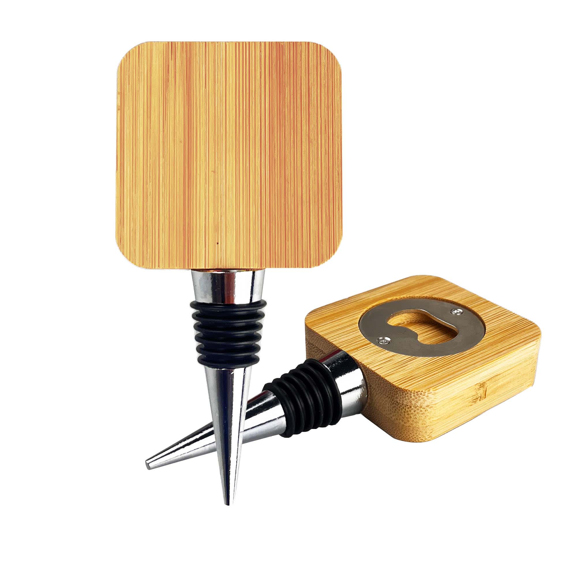 Alternative view of Bamboo Wine Stopper Opener