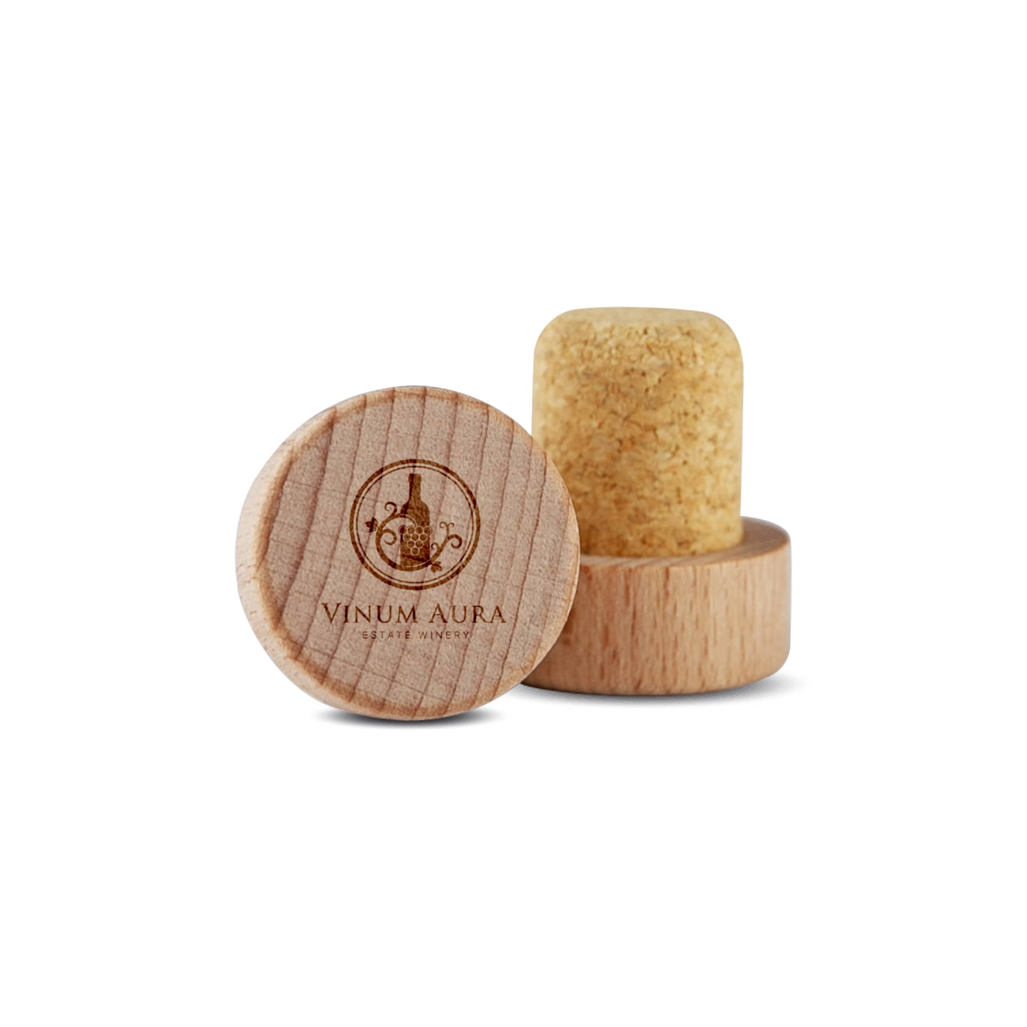 Alternative view of Classical Wood Wine Stopper