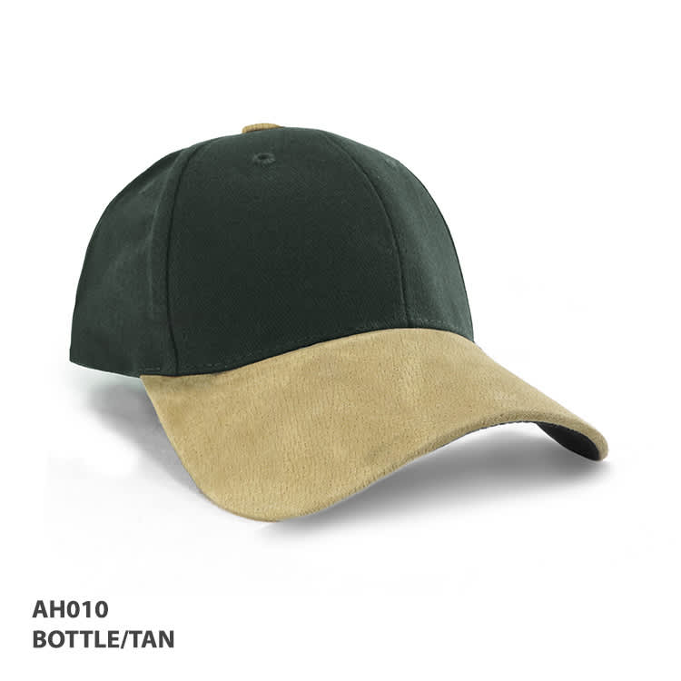 Heavy Brushed Cotton Suede Peak Cap