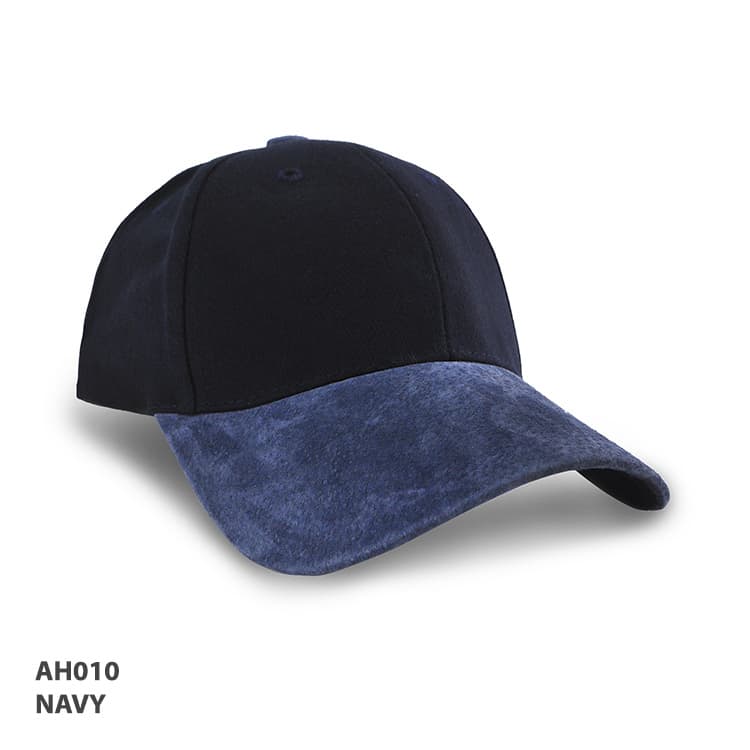 Heavy Brushed Cotton Suede Peak Cap