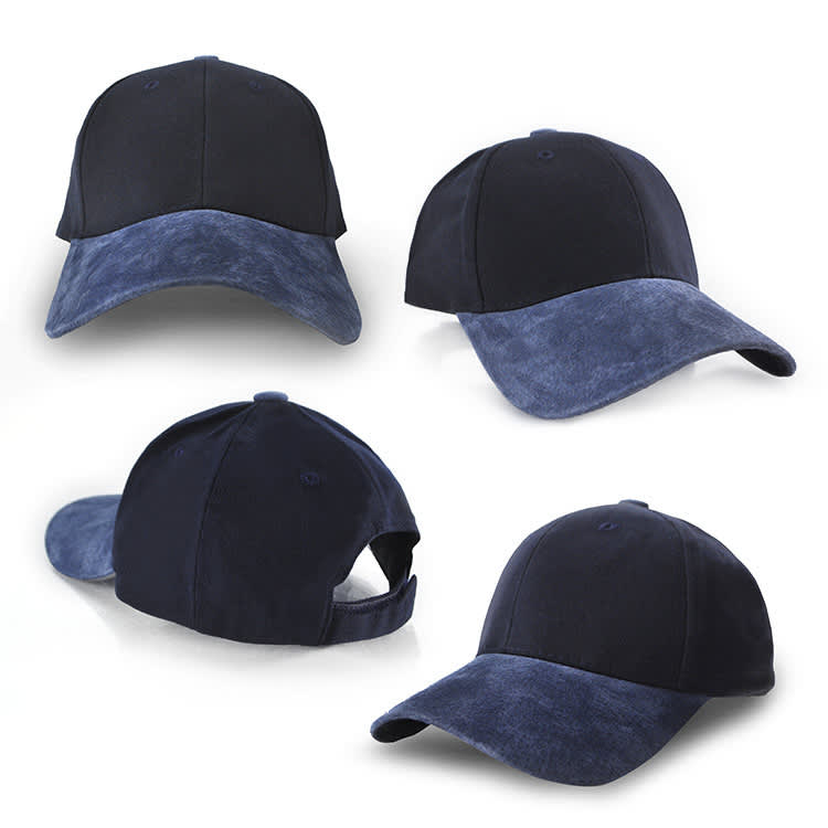 Heavy Brushed Cotton Suede Peak Cap
