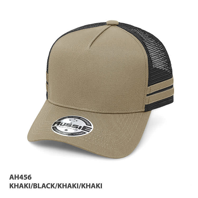 AH456 - A-Frame Striped Trucker Cap