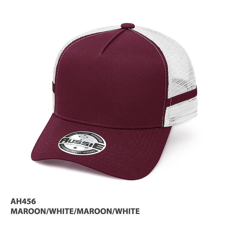 AH456 - A-Frame Striped Trucker Cap