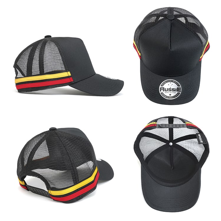 AH456 - A-Frame Striped Trucker Cap