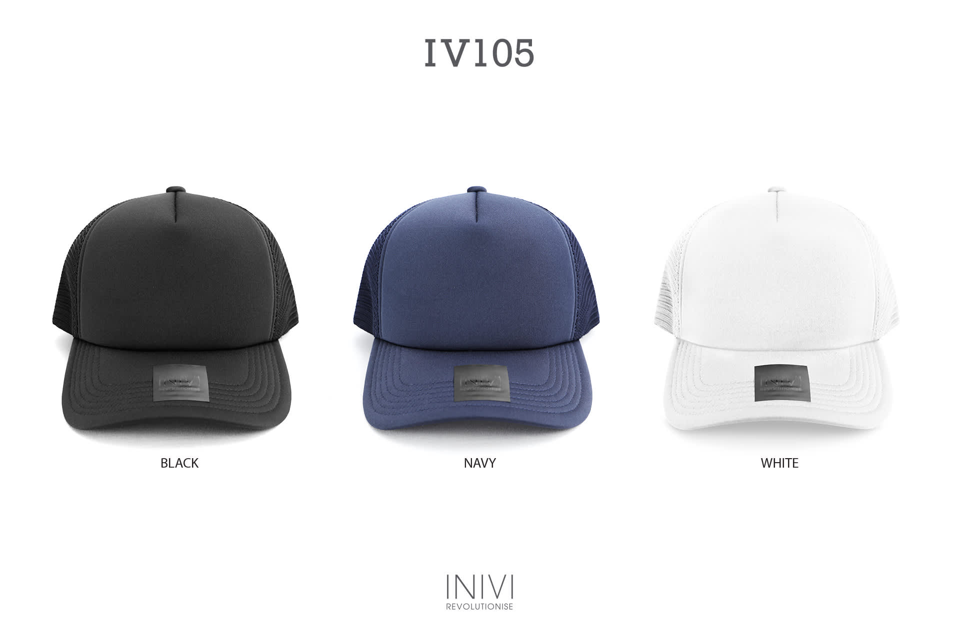 INIVI CLASSIC TRUCKER WITH SEAMLESS MESH - SNAPBACK