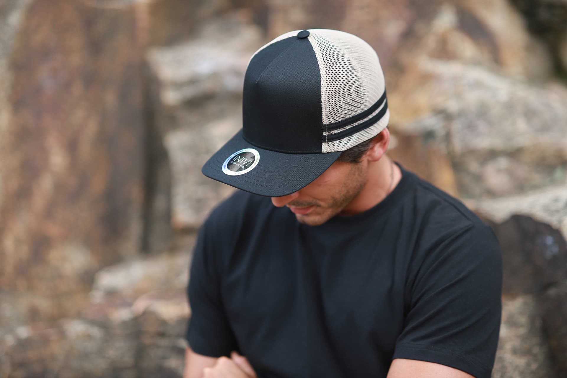 INIVI SEAMLESS SIDE AND BACK PANEL POLYCOTTON/MESH - SNAPBACK