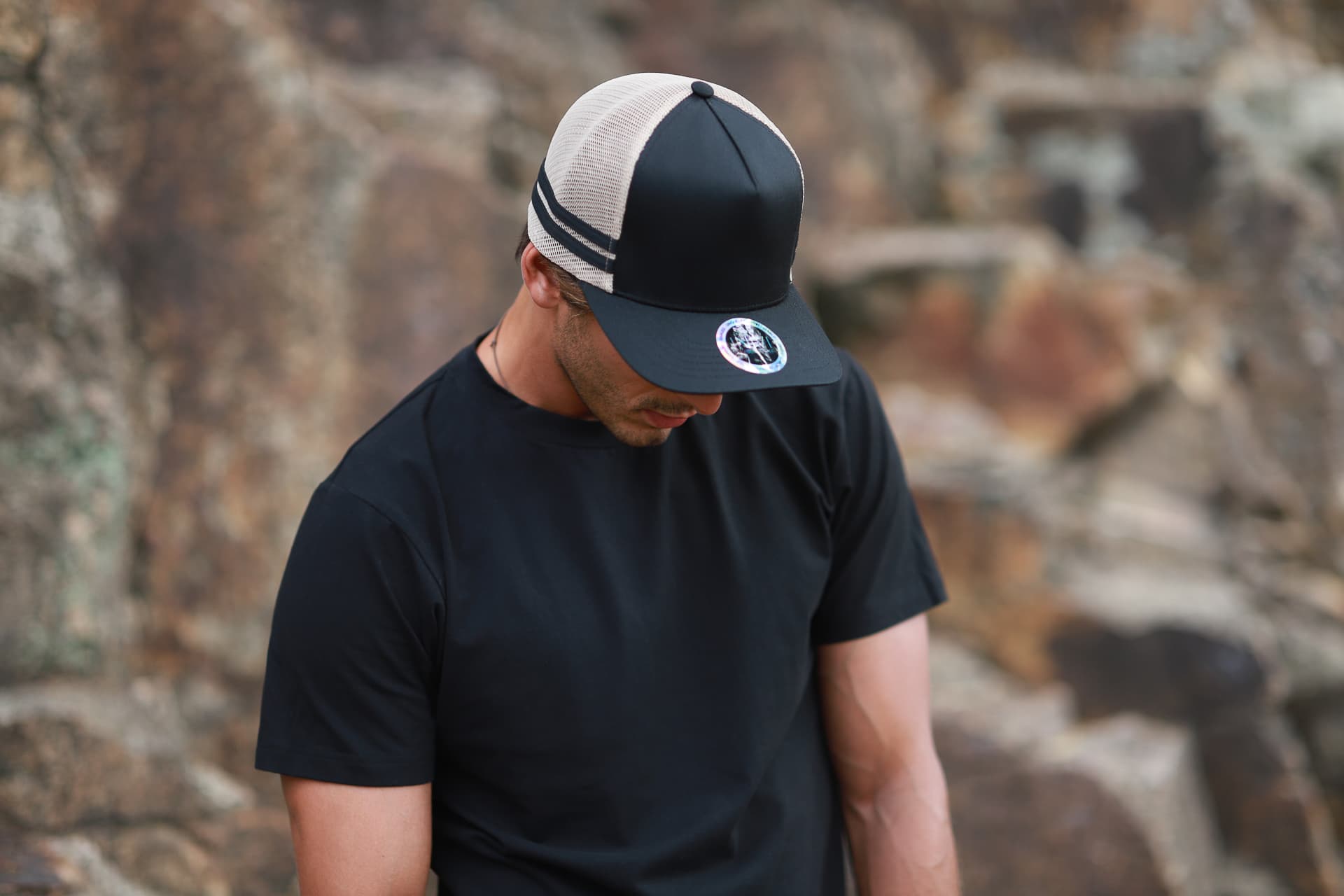 INIVI SEAMLESS SIDE AND BACK PANEL POLYCOTTON/MESH - SNAPBACK