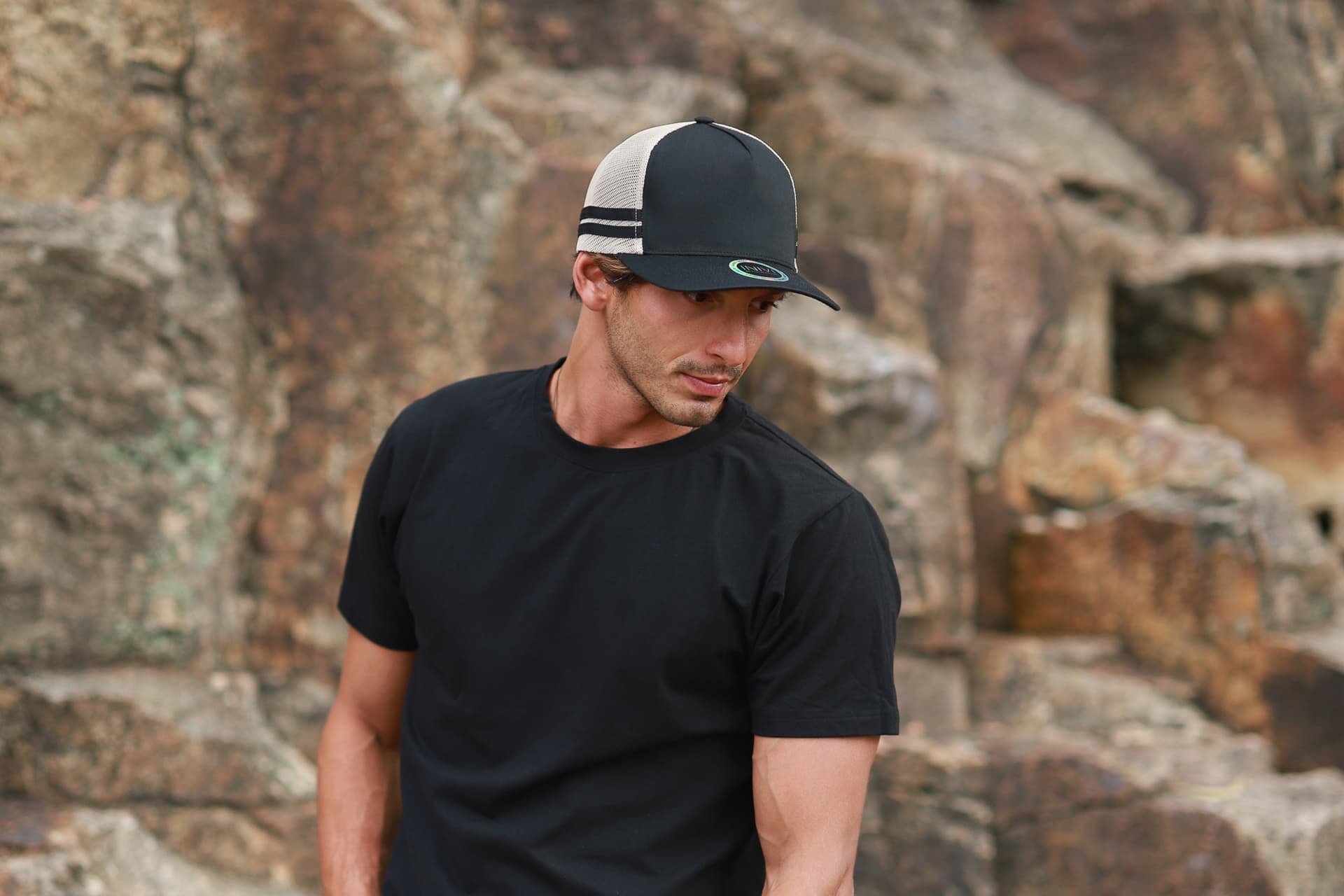 INIVI SEAMLESS SIDE AND BACK PANEL POLYCOTTON/MESH - SNAPBACK
