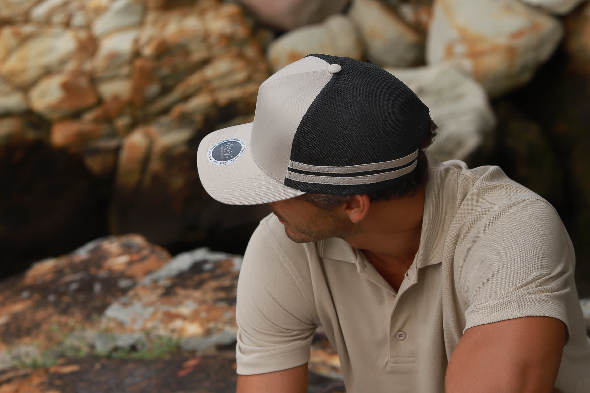INIVI SEAMLESS SIDE AND BACK PANEL POLYCOTTON/MESH - SNAPBACK