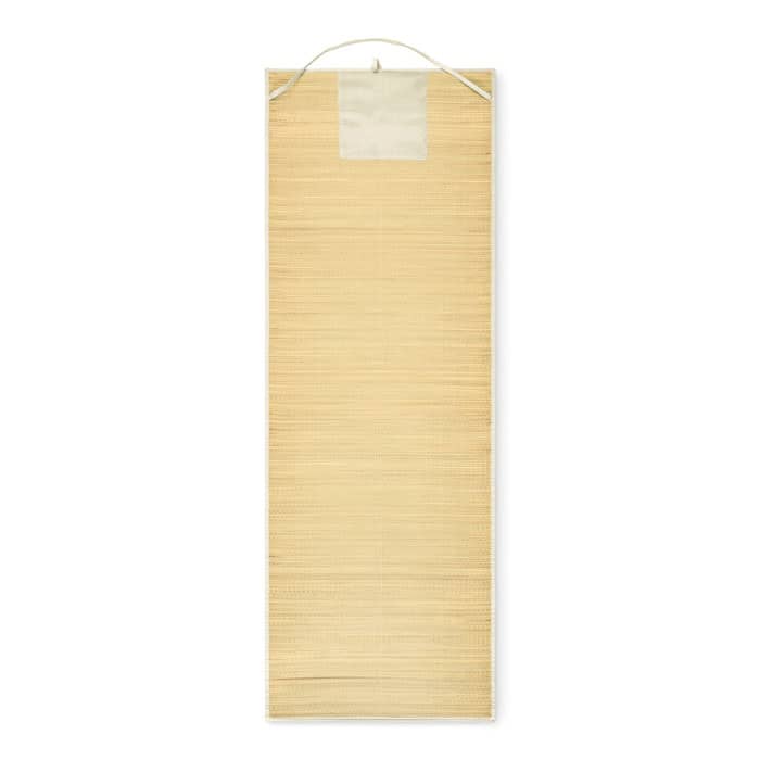 A plain bamboo wall hanging with a natural finish, featuring a top loop for hanging.