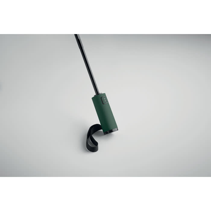 A drink bottle in dark green with a cylindrical body and a sleek black straw emerging from it.