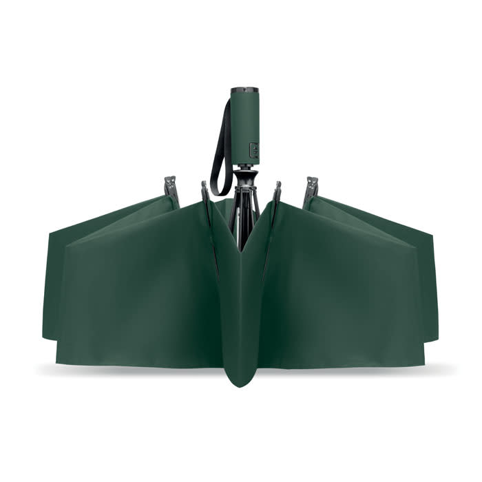 A drink bottle in dark green with a sleek design. The product features a logo on the side.