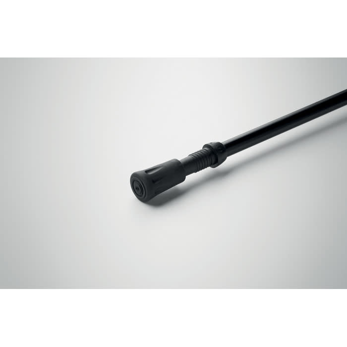 A sleek black nozzle attachment for a pressure washer, featuring a textured grip and rounded tip.