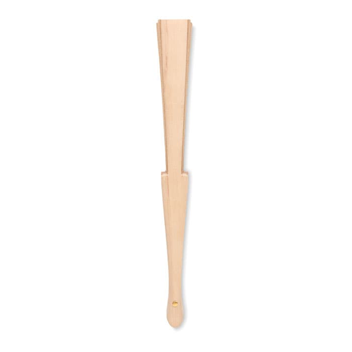A wooden shoehorn with a long handle, featuring a smooth, natural wood finish. It has a simple design without branding.