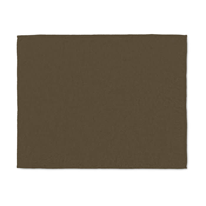 A rectangular brown fabric piece with a textured surface, featuring no logos or patterns.