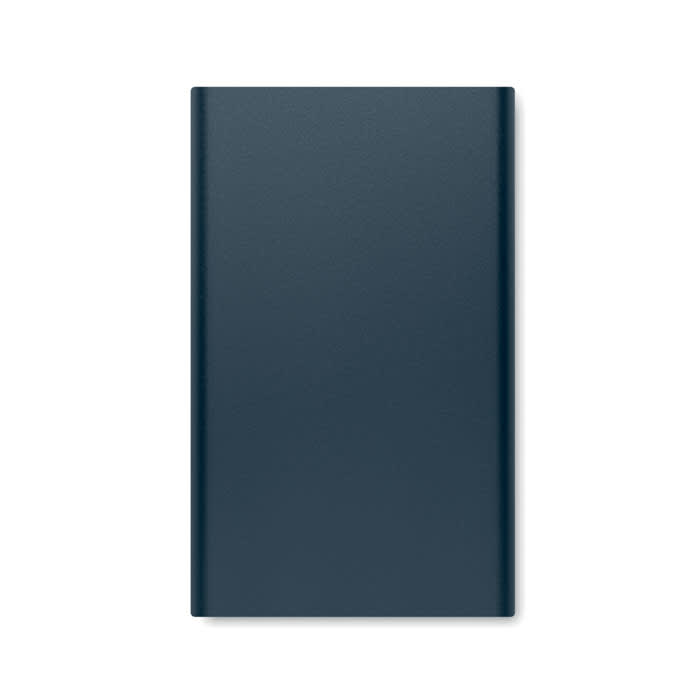A drink bottle in a sleek navy blue design, featuring a minimalistic style with a smooth surface.