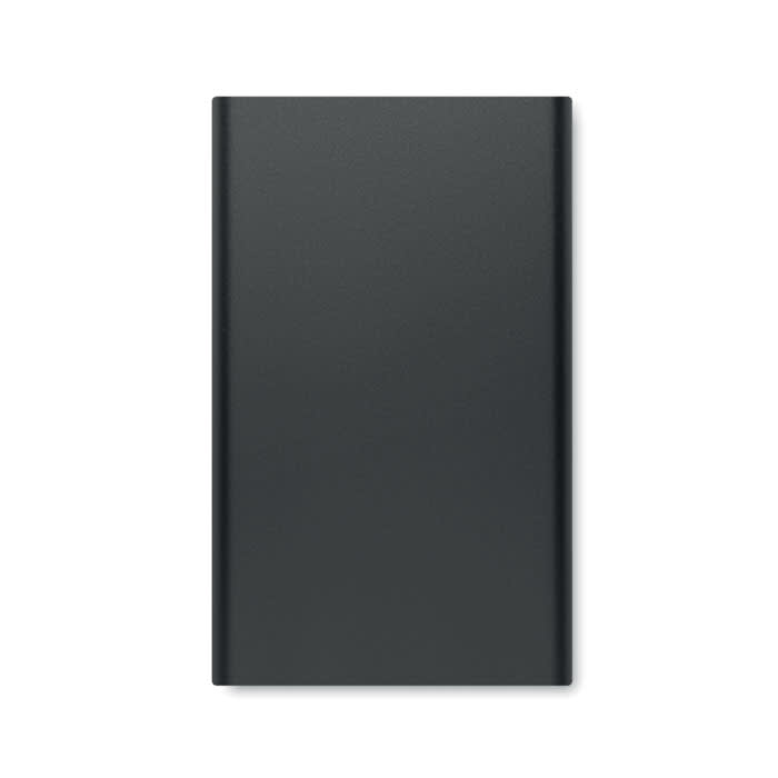 A drink bottle in sleek black, featuring a minimalist design and smooth finish, with a logo on the surface.