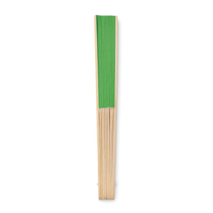 A fanny paper product with a green top and natural wooden base, featuring a logo.