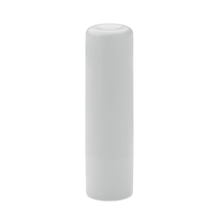 A white drink bottle with a smooth surface and a rounded cap, featuring a logo.