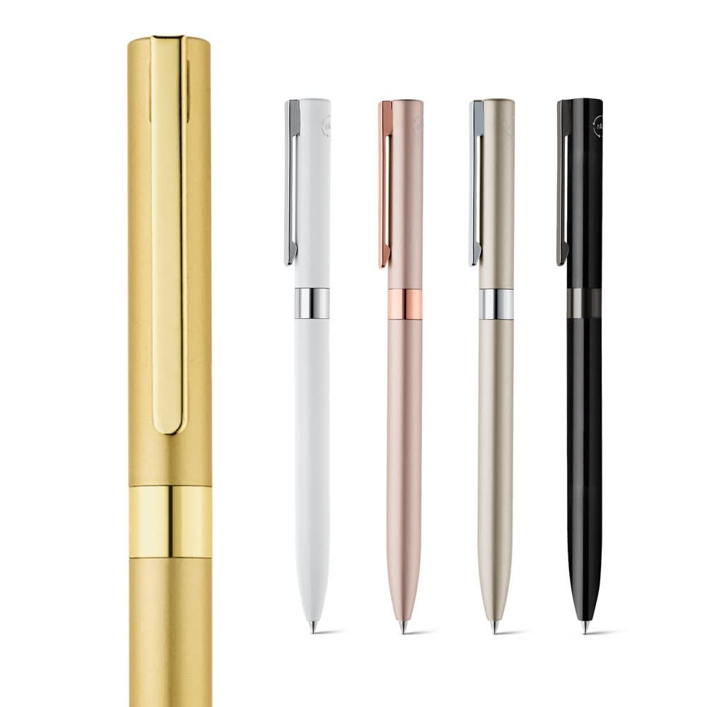 Clare – Recycled aluminium (100% rAL) twist action ball pen with clip