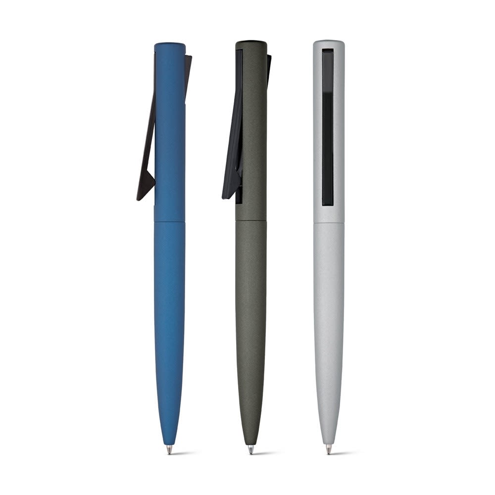 Convex – Recycled aluminium (100% rAL) and recycled ABS (100% rABS) ball pen with clip