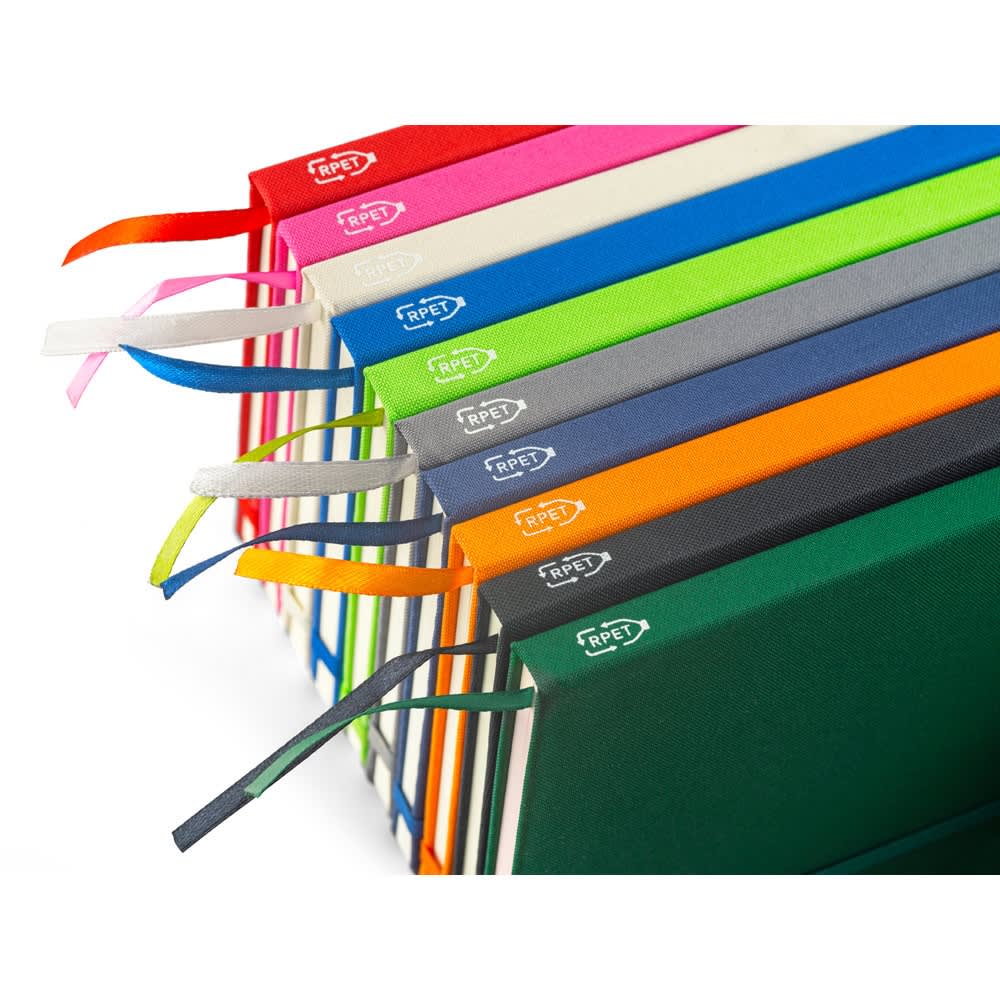 Anne – A5 notebook in recycled polyester (100% rPET) with lined pages