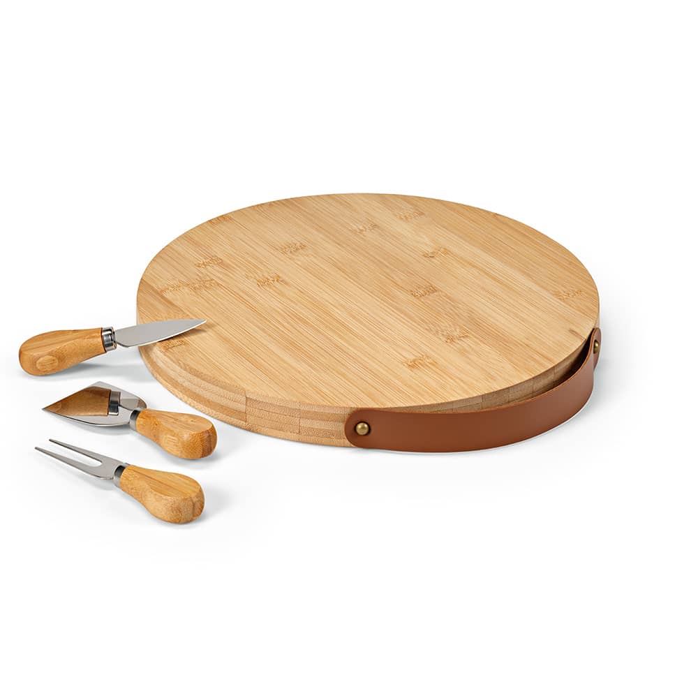 Duchamp Board Bamboo with Cheese Utensils promotional product