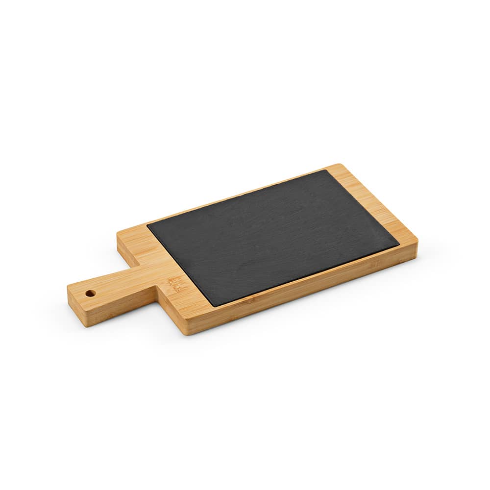 Claudel Board Slate and Bamboo with Handle and Chalk promotional product
