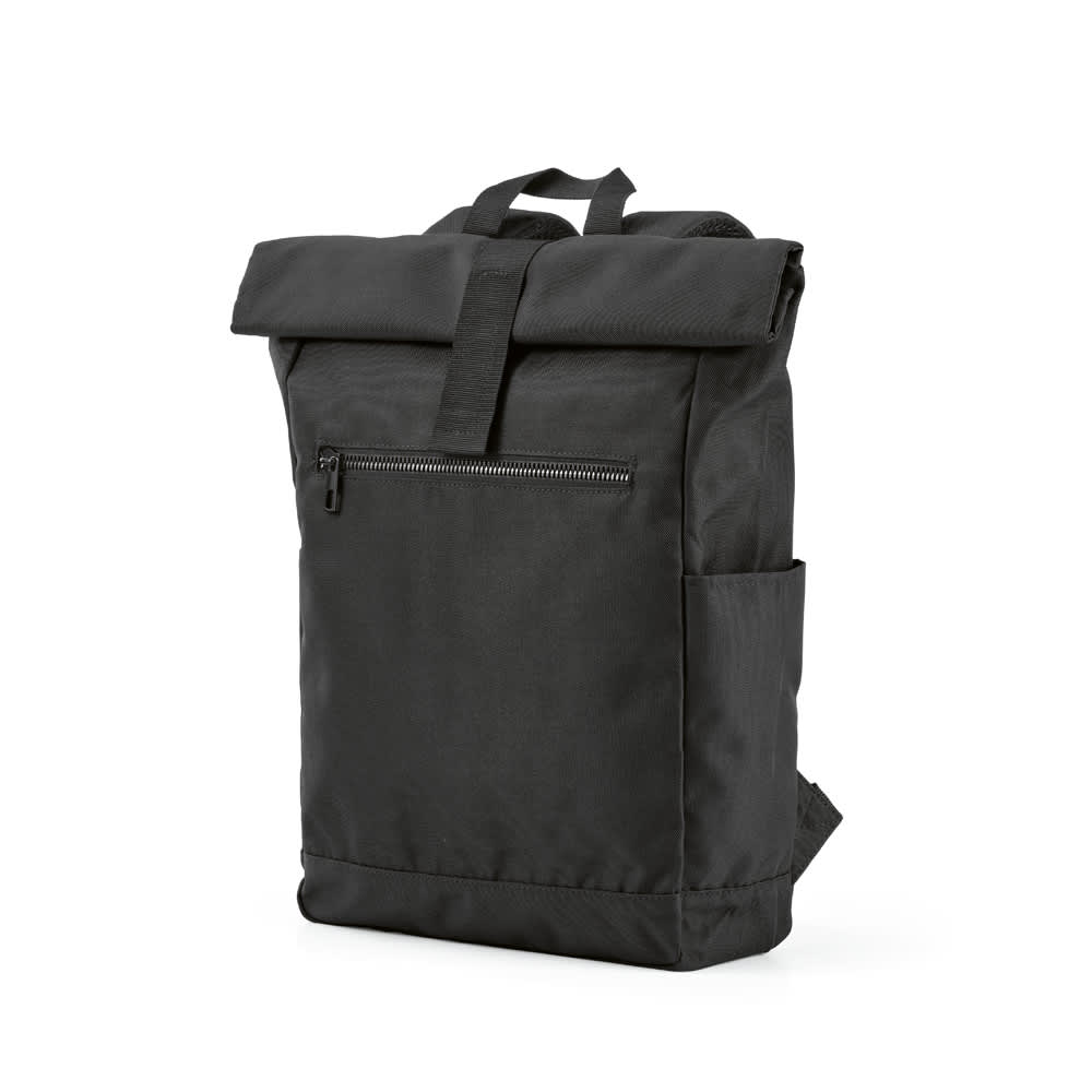 Rome backpack 12L rPET. Roll-top and velcro closure