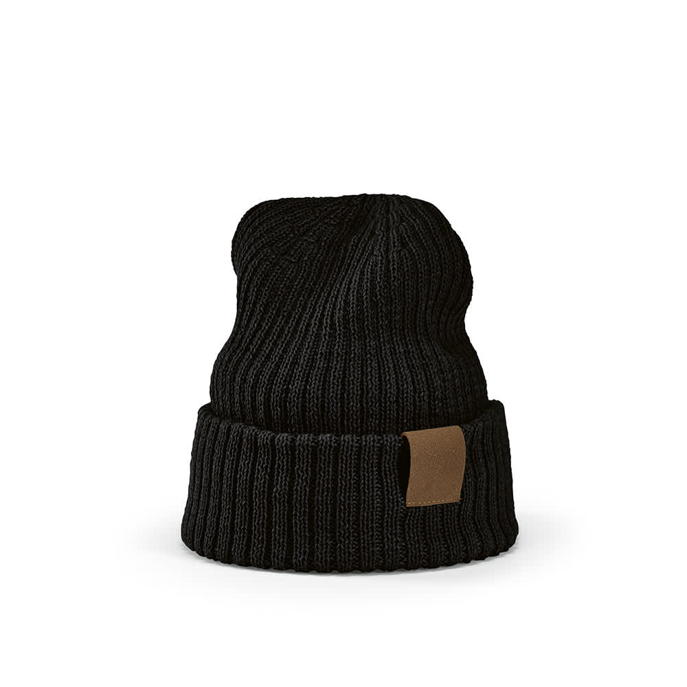 Cobain Beanie rPET and Wool. Customisable Patch promotional product