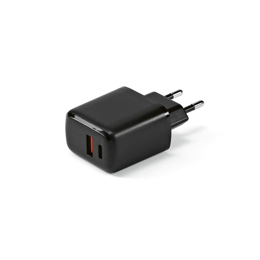 Franklin Wall Charger rABS 20W. USB-C and USB-A Fast charging promotional product