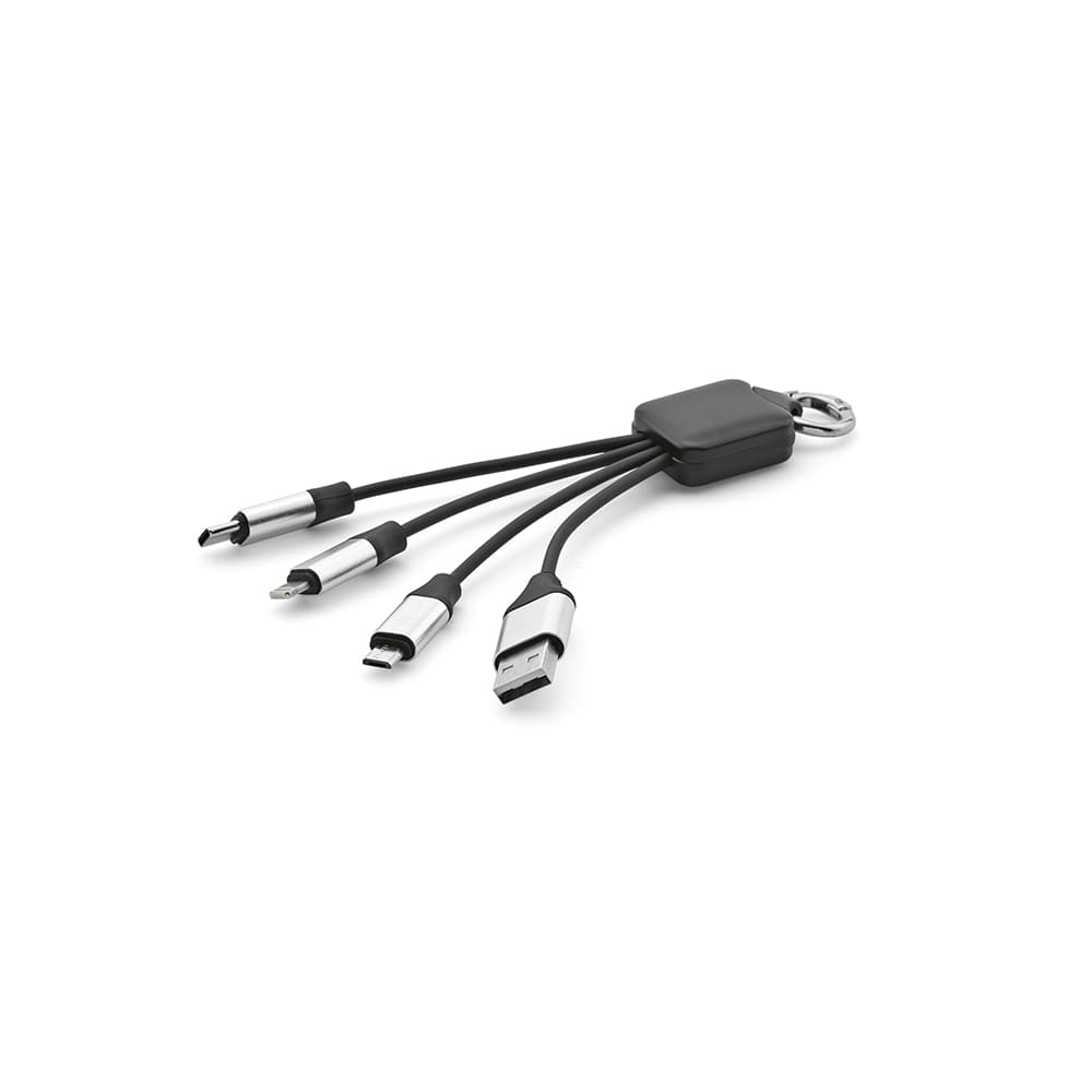 Sagan 4-in1 Cable rTPR. Backlit logo and hanging loop promotional product