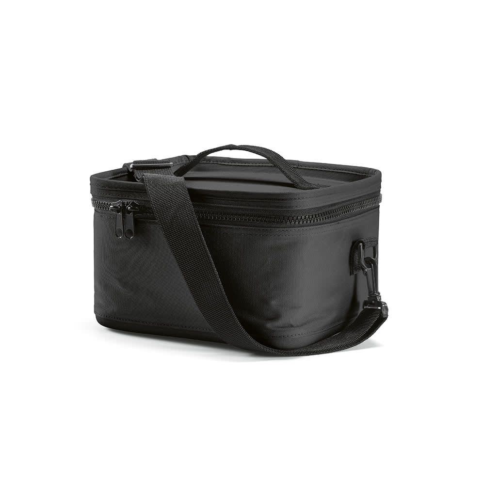 Munich M Cooler 7.5L rPET in rABS. Thermo injected zippers promotional product
