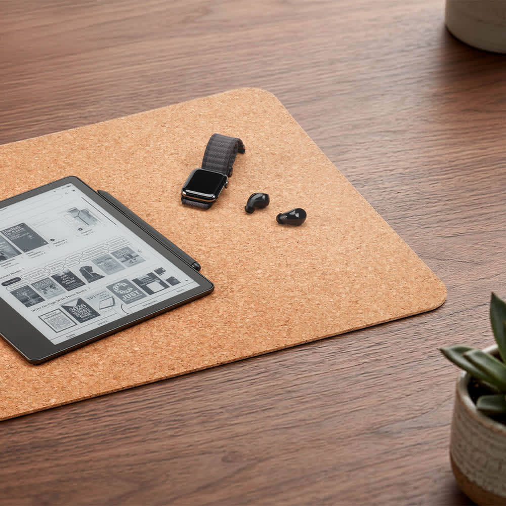 Pessoa cork desk mat. Made in Portugal promotional product